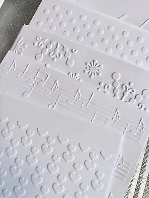 £2.80 • Buy Embossed Cardstock Toppers A6 4.1” X 5.8” White For Card Making, Crafting