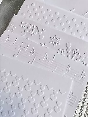 £2.80 • Buy Embossed Cardstock Toppers A6 4.1” X 5.8” White For Card Making, Crafting