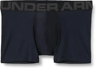 Under Armour Mens Tech 3” Boxer Jock 2 Pack Black  XS BNIB • £27.99