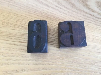 £0.99 • Buy Vintage Wooden Letterpress Printing Blocks 