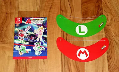 Mario Tennis Aces Rare Promo Sticker Set Mario & Luigi Paper Cap Gamescom 2018 • £29.92