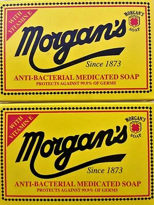 £8.85 • Buy MORGANS ANTI-BACTERIAL MEDICATED SOAP - 2 X 80g Bars With Vitamin E