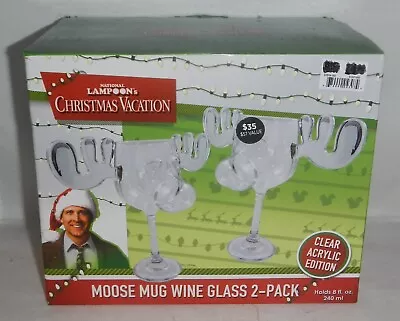 National Lampoon's Christmas Vacation Acrylic 8oz Moose Mug Wine Glass 2 Pack • $21.99