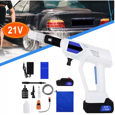 Cordless Electric High Pressure Washer Rechargeable Car Wash Gun W/ 1/2 Battery • $37.35