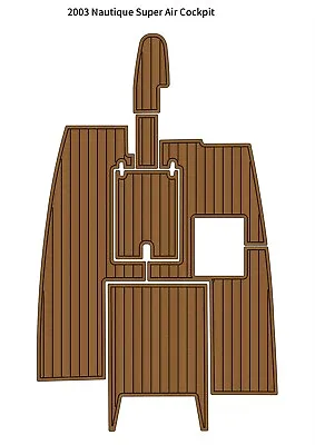 2003 Nautique Super Air Cockpit Pad Boat EVA Foam Faux Teak Deck Floor Mat • $799