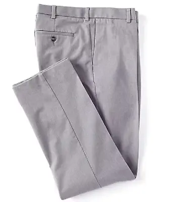 Roundtree & Yorke Mens New Total Flex Easy Care Pants Trousers 48 48x32 Grey NWT • $32.99
