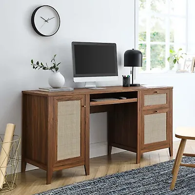 $477.75 • Buy Modway Soma 63  Home Office Computer Desk In Walnut