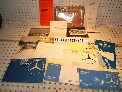 Mercedes W123 79 240D 300D CD Diesel Owners's OE 1 Set Of 13 Manuals MBZ 1 Pouch • $345