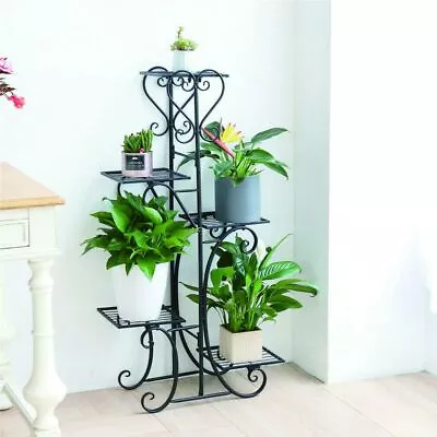 Extra Large 5 Layer Metal Plant Stand Shelf Anti Rust Iron Garden Flower Rack  • $29.99