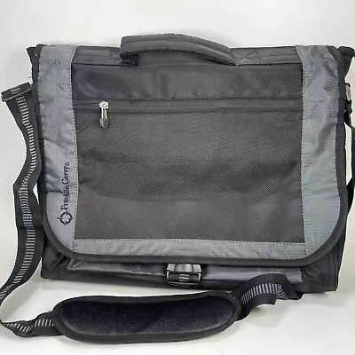 Franklin Covey Messenger Briefcase 15x12 Laptop Nylon Black/Gray Bag Organizer • $35