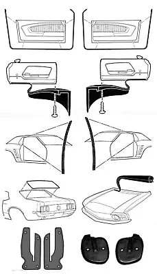 NEW! 1969 Mustang Deluxe Weatherstrip Kit For Hardtop Coupe Cars 15 Pc Set • $199.90