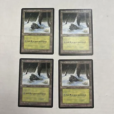 Magic The Gathering  Snow-Covered Forest  Ice Age   Lot Of 4   FREE SHIPPING • $9.95