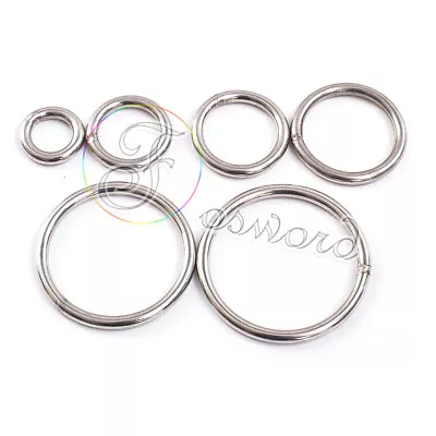 Stainless Steel O Ring Welded Buckles Webbing Heavy Duty Metal 3/4/6/8/10mm Ring • $2.21