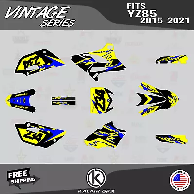 Graphics Kit For Yamaha YZ85 (2015-2021) YZ 85 Vintage - YELLOW • $242.86