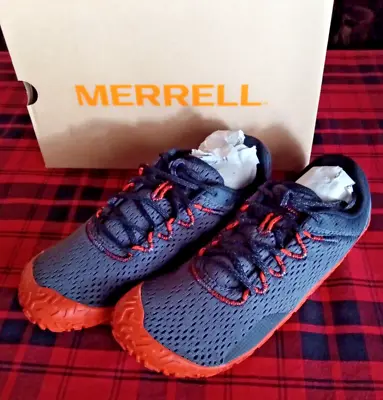 Merrell $96 Men's Vapor Glove 6 Barefoot Training Athletic Shoes Granite/Orange • $77.99