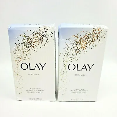 2X Olay Body Milk 48-Hour Lightweight Fragrance Free 6oz Each Box • $14.31