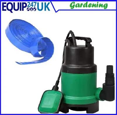 £51.95 • Buy 400w  Submersible Dirty Water Pump 10000 Litres Per Hour 10M X 25MM Layflat Hose