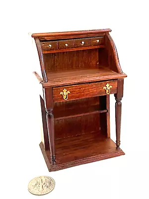 Dollhouse Miniature Small Walnut Desk • $29.95