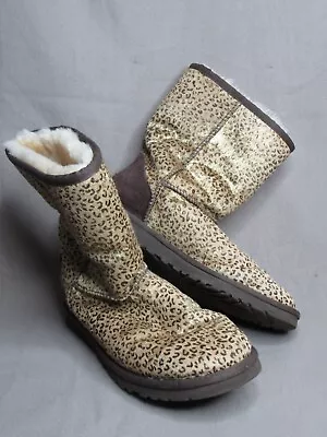 UGG Classic Short Exotic Cheetah Boots Size US 8 • $49.99