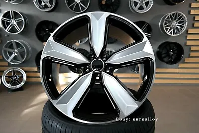 4x19 Inch RS4 Style 5x112 Wheels For AUDI A4 A5 A6 A7 A8 Q5 Q7 Black SLine Rims • $2214.96