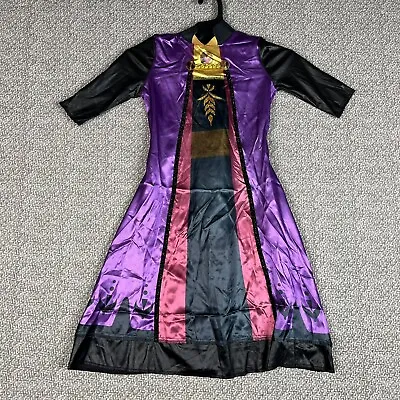 Disney's Frozen Anna Fantasy Play Halloween Costume Purple Black Dress Size 4-6 • $15.97