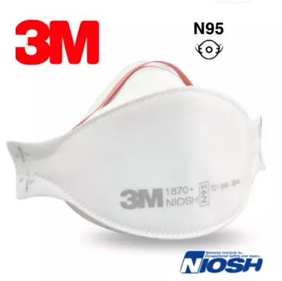 (50 Pack) 3M Aura 1870+ N95 Mask NIOSH Particulate Respirator & Surgical Masks • $18.95