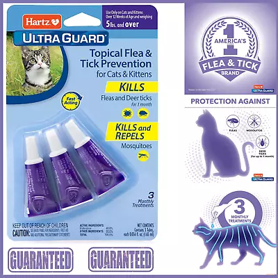 ✅Flea Treatment Medicine For Cats Kittens Drops Meds Remedy Tick Control Topical • $8.40