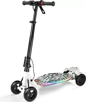 4-Wheel Electric Scooter For Kids 8+ W/250W Brushless Motor Foldable (White) • $275.99