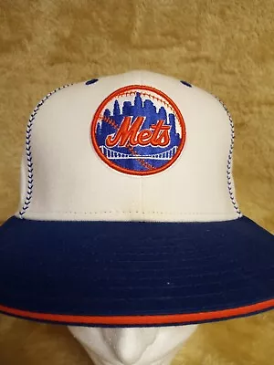 Vintage Ny Mets 59Fifty Fitted 7 1/4  Baseball Stiched MLB 100 % Cotton Ball Cap • $24.99