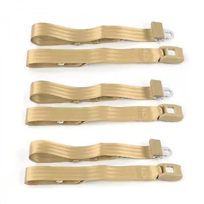 Standard 2pt Tan Lap Bench Seat Belt Kit 3 Belts Fits 64-65 Ford Falcon • $60.70