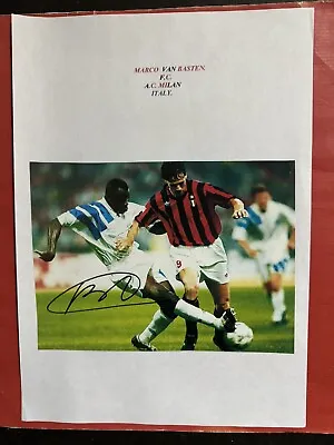 Marco Van Basten- Ac Milan Signed Picture  • £19.99