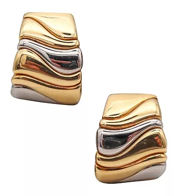 Marina B. Bvlgari Milano Karen Clips On Earrings In Two Tones And 18Kt Gold • $6350