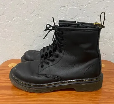 Youth Doc Martin Air Wair Short Boots Size 3 Lace With Side Zippers Black Goth • $36.75