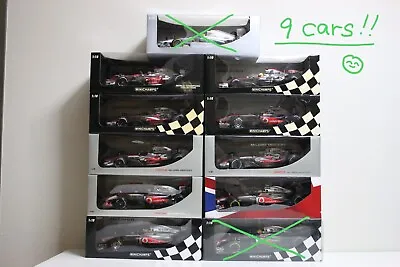 1:18 MINICHAMPS Lewis Hamilton Mclaren ERA 9 Cars From 2006 To 2012 Rare! • $305