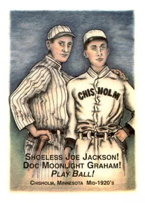 Doc Moonlight Graham & Shoeless Joe Jackson Card Field Of Dreams Chisholm MN • $5.10