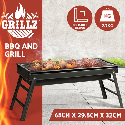 $33.96 • Buy Grillz Charcoal BBQ Grill Smoker Portable Barbecue Outdoor Foldable Camping