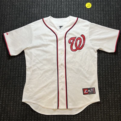 $23.55 • Buy Majestic Washington Nationals Bryce Harper Jersey White Mens Large