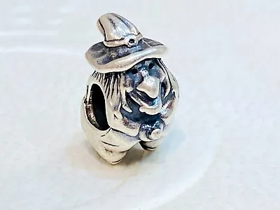 $89 • Buy Authentic Pandora Silver Witch Riding Broomstick Charm 790544 Retired Rare 