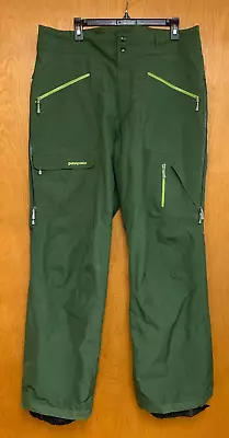 Patagonia Pants Mens Large Green H2NO Ski Snow Snowboard Vintage *FLAW • $36