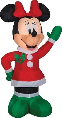 Airblown Minnie Mouse Winter Outfit 4 Feet Disney Christmas Gemmy Inflatable • $55.99