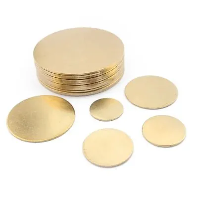 Round Blank Disc Metal Stamping Tag Gold Color Charms DIY Jewelry Making Pendant • $14.24