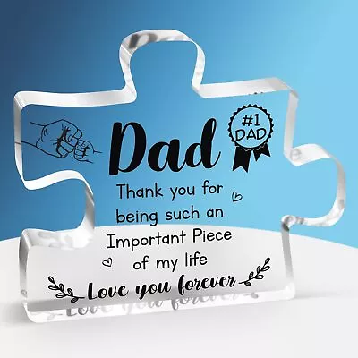 Gifts For Dad - Delicate Dad Birthday Gifts From Daughter Son - Engraved Acry... • $20.62