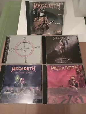 CD Music Lot X5 MEGADETH Rust In Peace + So Far So Good So What + Peace Sells ++ • $35