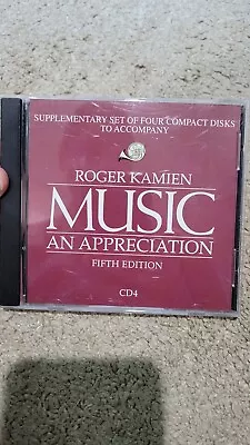 Roger Kamien Music An Appreciation 5th Edition CD #4 • $7.49