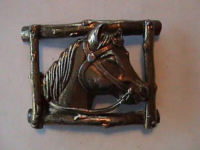 Horse In Stable  Belt Buckle 4 And 1 Quarter X 3 And  Inches • $5.70