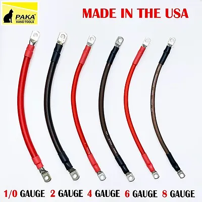 2/0 1/0  2 4 6  8 AWG Gauge Battery Cable Inverter Cables Solar RV Car • $9.89
