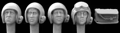 Hornet Vietnam 4 US Tanker Heads Wearing Helmets/mike HUH03 1/35th Unpainted Kit • £9.50