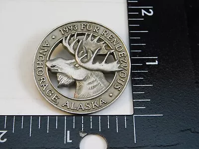 1993 Fur Rendezvous Anchorage Alaska Moose Travel Pin • $7.99
