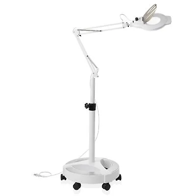 Adjustable Rolling LED 3X Magnifying Floor Lamp Dimmable Light For Salon Crafts • $78.99