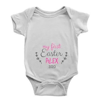 £21.99 • Buy Personalised My First Easter Baby Grow Vest Bodysuit Girl Boy Baby Vest Gift 